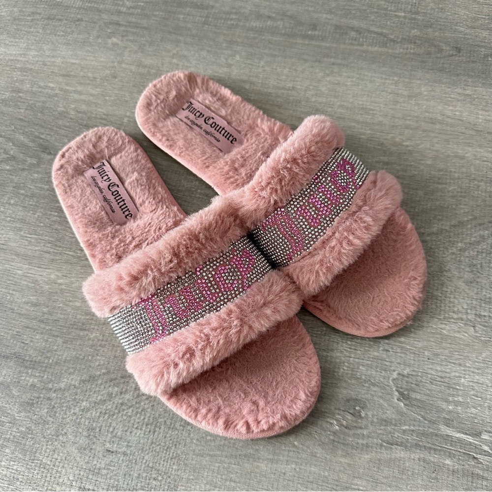 Juicy Couture Blush Furry Women's Slippers